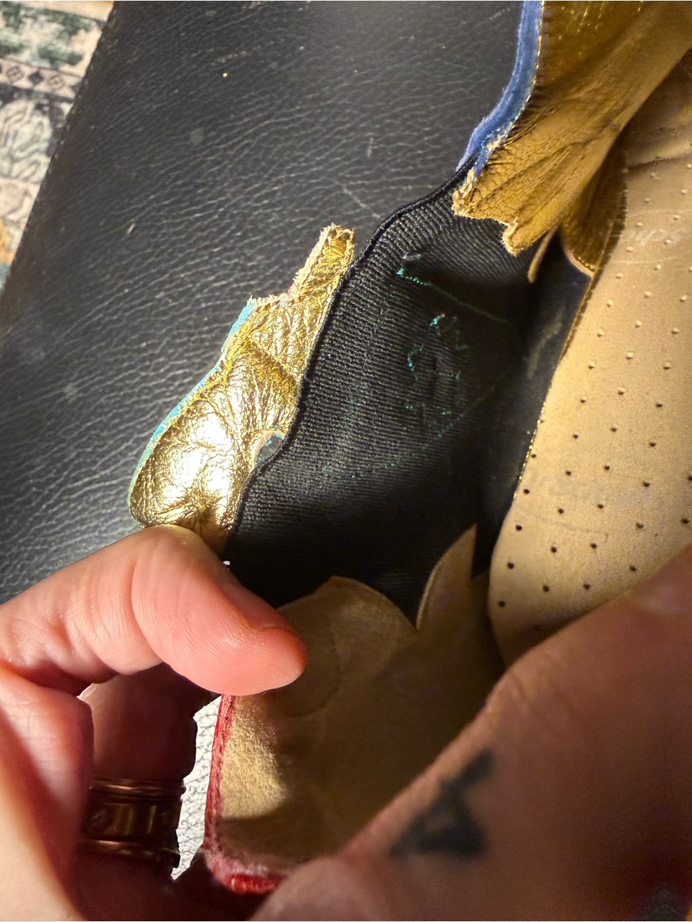 Vintage Zalo Western Cowgirl Boots Size 7M Colorful Leather Appliqué Spain 2" - Picture 16 of 16
